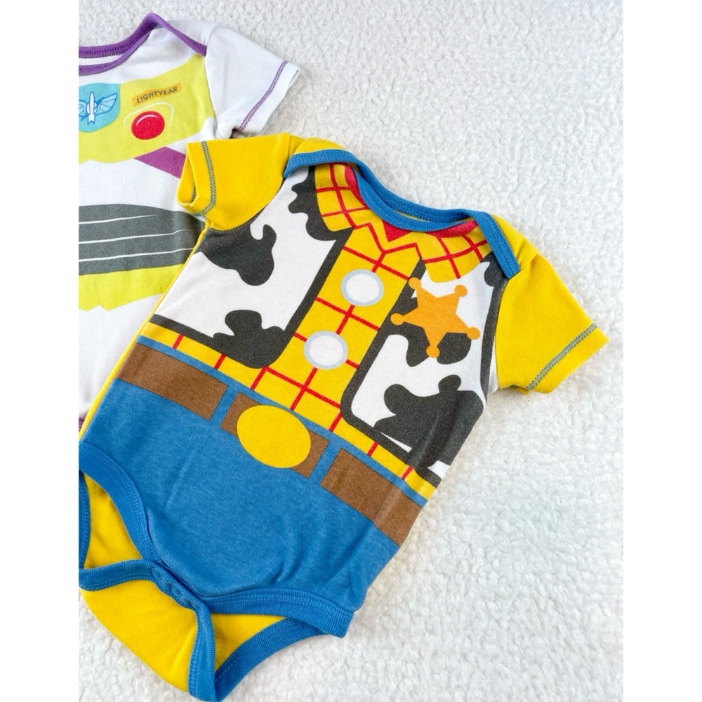DISNEY • Set of Toy Story Woody & Buzz Lightyear Halloween Costume Onesies, 6-9M - Picture 3 of 16